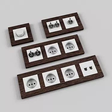 F-37 Rocking Switches: Modern Style for Your Electrical Needs 3D model image 1 