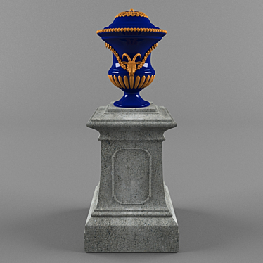 Golden Park Vase | Classic Outdoor Decor 3D model image 1 