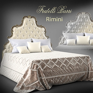 Elegant Barri Rimini Bed 3D model image 1 