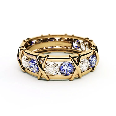 Eternal Love Sapphire Diamond Ring 3D model image 1 