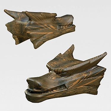 Dragonsbane: Wooden Dragon Head 3D model image 1 