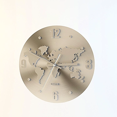 PROFI Weltkarte Aluminum Watch 3D model image 1 