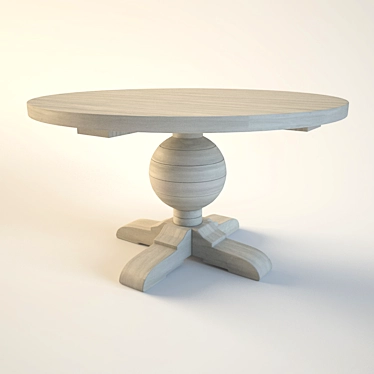 Provence-style Dining Table 3D model image 1 