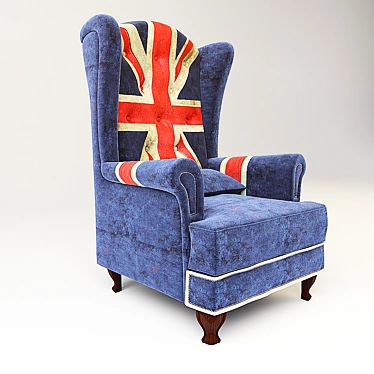 Sherlock British Flag Armchair 3D model image 1 