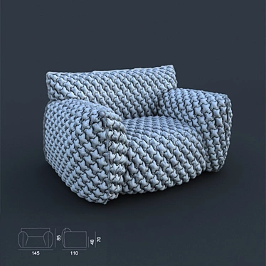 UVW Unwrap Textured Chair 3D model image 1 