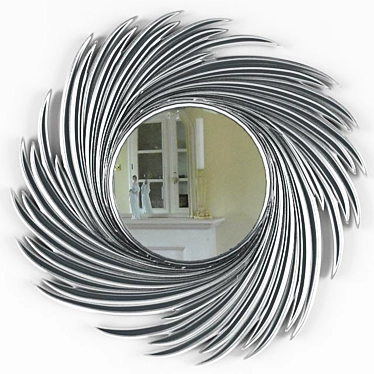 Silver Swirl Mirror 3D model image 1 