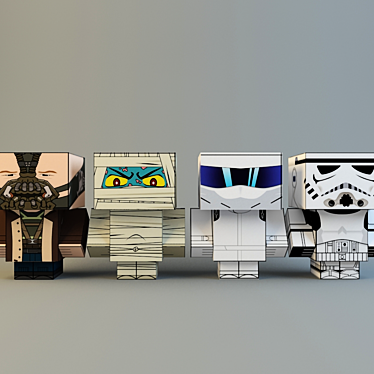 Title: Paper Craft Fun: Cubeecraft 3D model image 1 