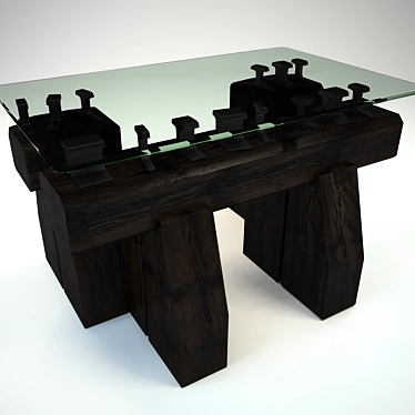 Rail Yard Studios: Table of Textured Rails 3D model image 1 