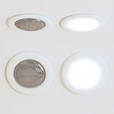 No-Cut Ceiling Light: White Spot 3D model image 1 