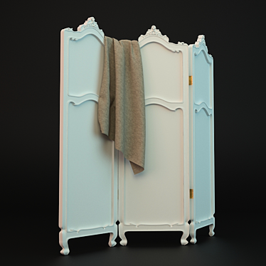 Elegant Divide: Classic Screen Wall 3D model image 1 