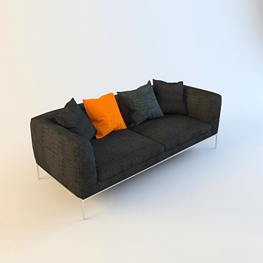 Modern Textured Sofa: B&B Michel 3D model image 1 