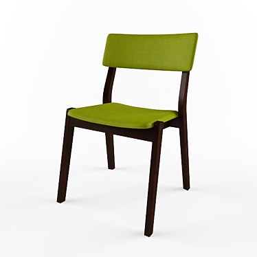 Rustic Wooden Chair 3D model image 1 