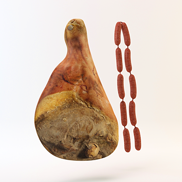 Delicious Ham & Sausages Set 3D model image 1 