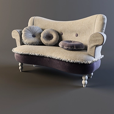 Elegant BONNE NUIT Sofa 3D model image 1 