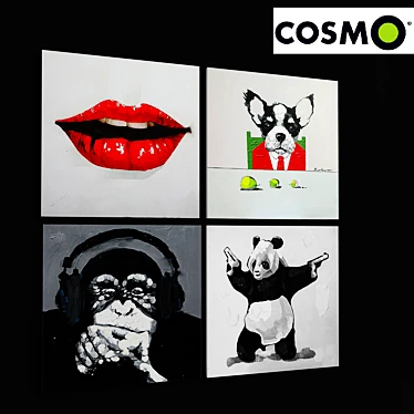 Title: Cosmo's Artistic Masterpieces 3D model image 1 