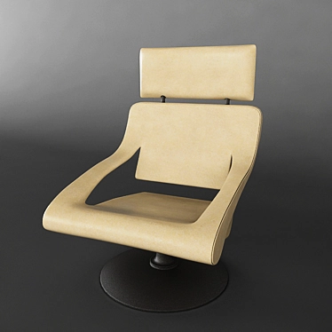 Elegant and Compact DS255 Chair 3D model image 1 