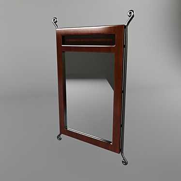 Stylish Parigi Mirror 3D model image 1 