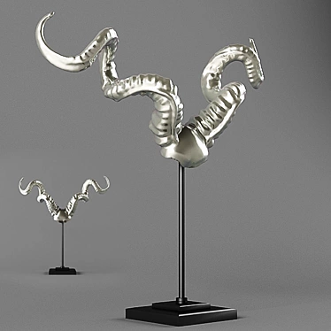Stylish Horns Decor 3D model image 1 