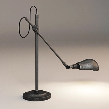 Adjustable Industrial Task Lamp 3D model image 1 