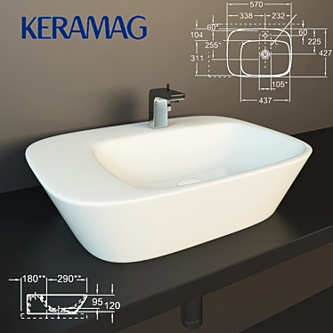 Elegant Keramag Silk 121650 3D model image 1 