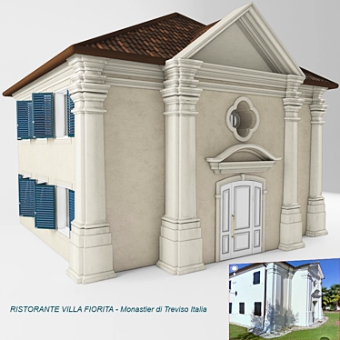 Villa Fiorita Hotel-Restaurant: Customizable Building Model 3D model image 1 