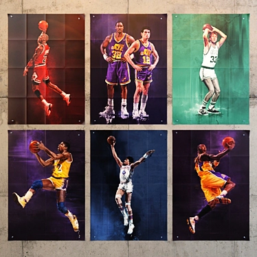 NBA Legends Poster Series 3D model image 1 