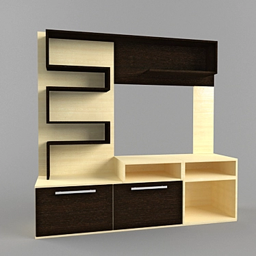 Compact Multimedia TV Stand - Hoff Ibiza 3D model image 1 