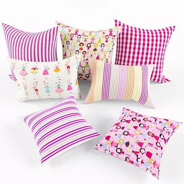 Harlequin Baby Girl Pillows. Soft, Stylish, and Comfy! 3D model image 1 