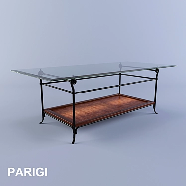 Elegant PARIGI Coffee Table 3D model image 1 