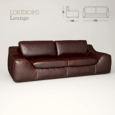 Luxury Lounge Sofa 3D model image 1 