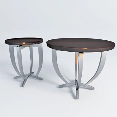 Modern Round Tables: Elegant and Compact 3D model image 1 