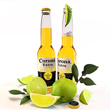 Refreshing Mexican Lager: Corona Extra 3D model image 1 