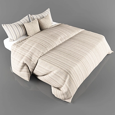Luxury Bed Linens 3D model image 1 