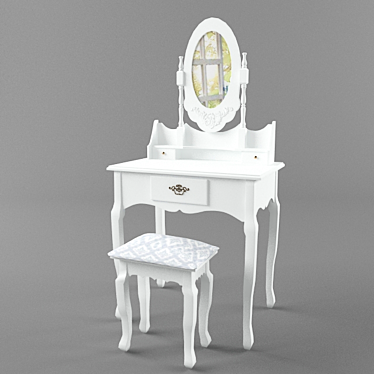 Rococo Style Dressing Table 3D model image 1 