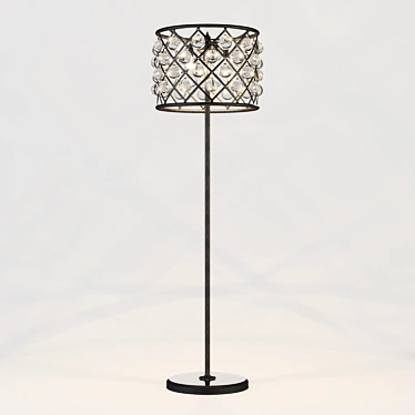 Zig Zag Floor Lamp: Modern, Stylish, and Adjustable 3D model image 1 