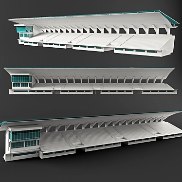 Speedway Synthetic Race Track 3D model image 1 