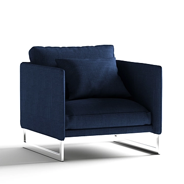 Sleek Comfort: Saba Livingston Chair 3D model image 1 