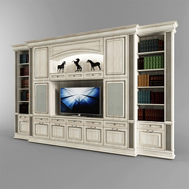 TV Cubby Cabinet 3D model image 1 