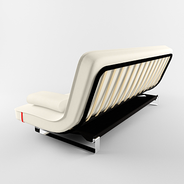 Modernized Comfort: Convertible Sofa 3D model image 1 