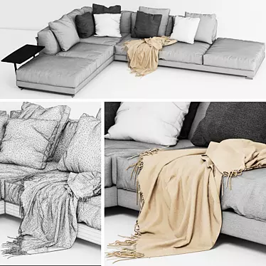 Flexform Cestone Sofa: Italian Design Elegance 3D model image 1 