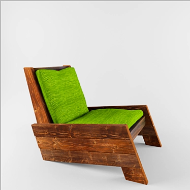 Brazilian Wood Recliner: Asturias 3D model image 1 