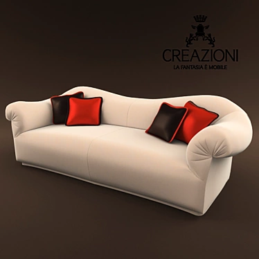 Modern Alberto Sofa, Stylish Comfort 3D model image 1 