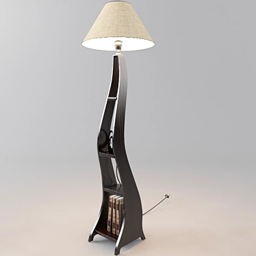 Shelf Floor Lamp - Stylish and Functional 3D model image 1 