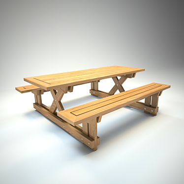 Versatile Shop Table 3D model image 1 