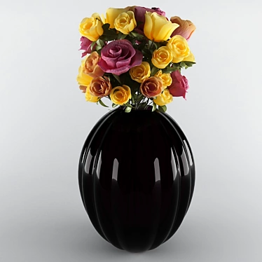 Sunny Rose Bouquet 3D model image 1 