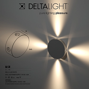Delta Light PUK 4 WW - Versatile Wall Wash Luminaire 3D model image 1 