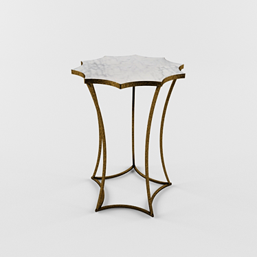 Stellar Gold Leaf Side Table 3D model image 1 