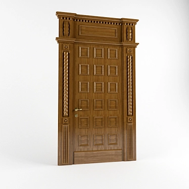 Personalized Wooden Door 3D model image 1 