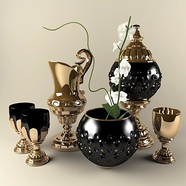 Artistic Decor Set 3D model image 1 