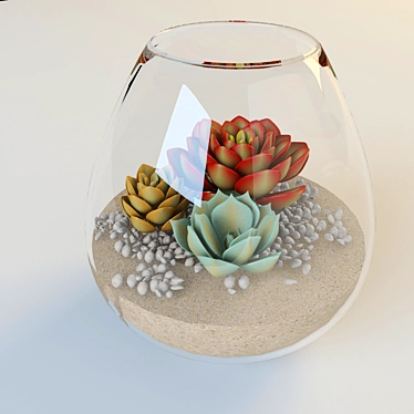 Succulent Oasis 3D model image 1 